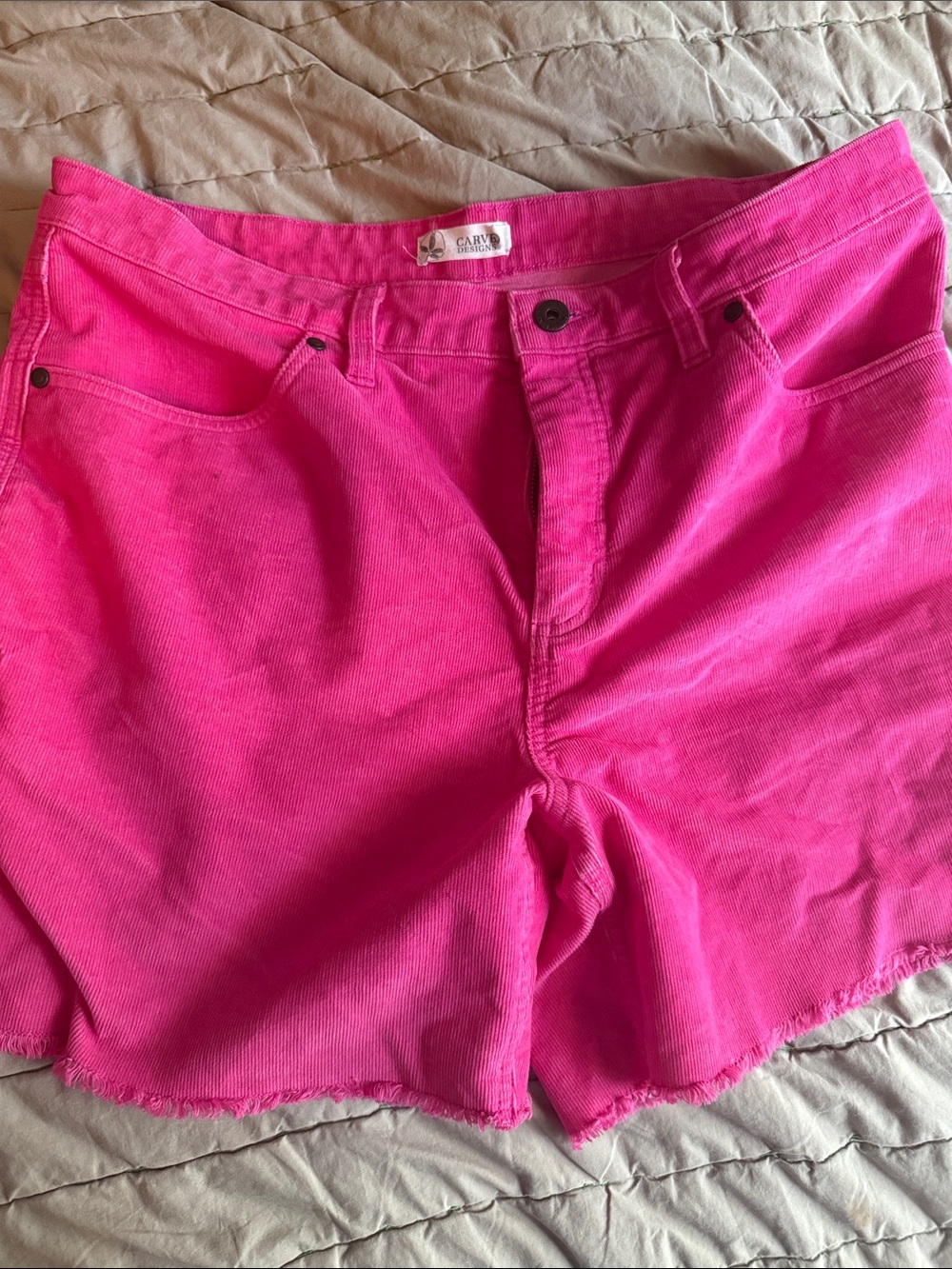 Carve Designs Hot Pink corduroy shorts